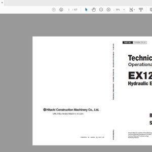 Hitachi Hydraulic Excavator EX1200 7B Technical Manual TOKAB90 EN 00 1