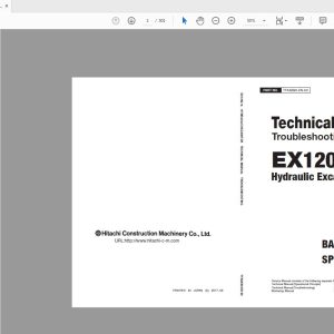 Hitachi Hydraulic Excavator EX1200 7B Technical Manual TTKAB90 EN 00 1