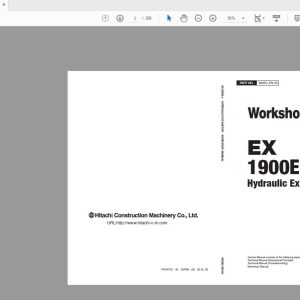 Hitachi Hydraulic Excavator EX1900E 6 Workshop Manual WKBC EN 00 1