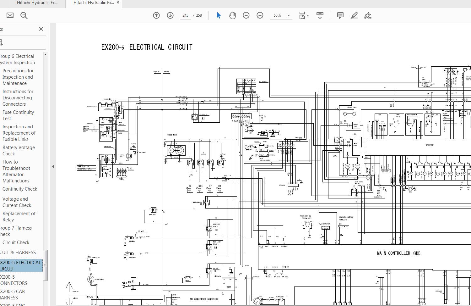 Hitachi Hydraulic Excavator EX200 5 Technical Manual 4
