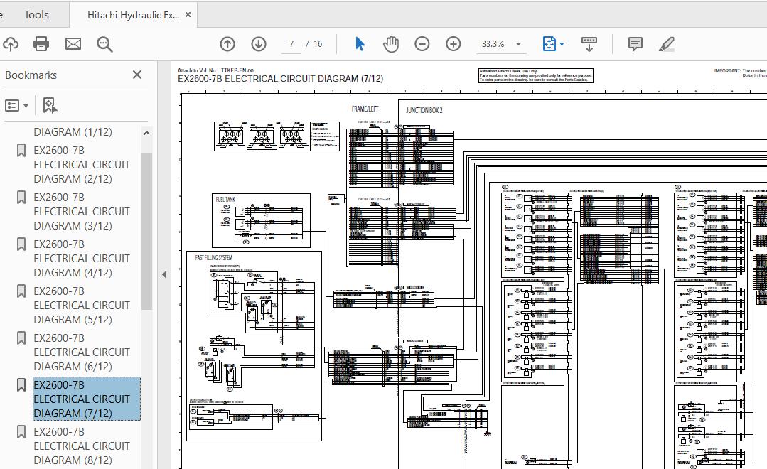 Hitachi Hydraulic Excavator EX2600 7B Electrical Circuit Diagram TTKEB91 EN 00 3