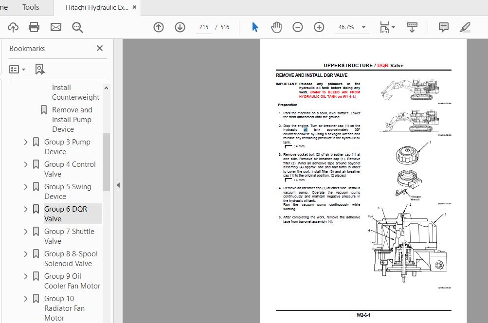 Hitachi Hydraulic Excavator EX3600 6 Workshop Manual W18M E 0020080718 2