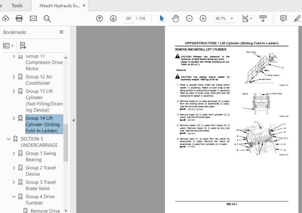 Hitachi Hydraulic Excavator EX3600 6 Workshop Manual W18M E 0020080718 3