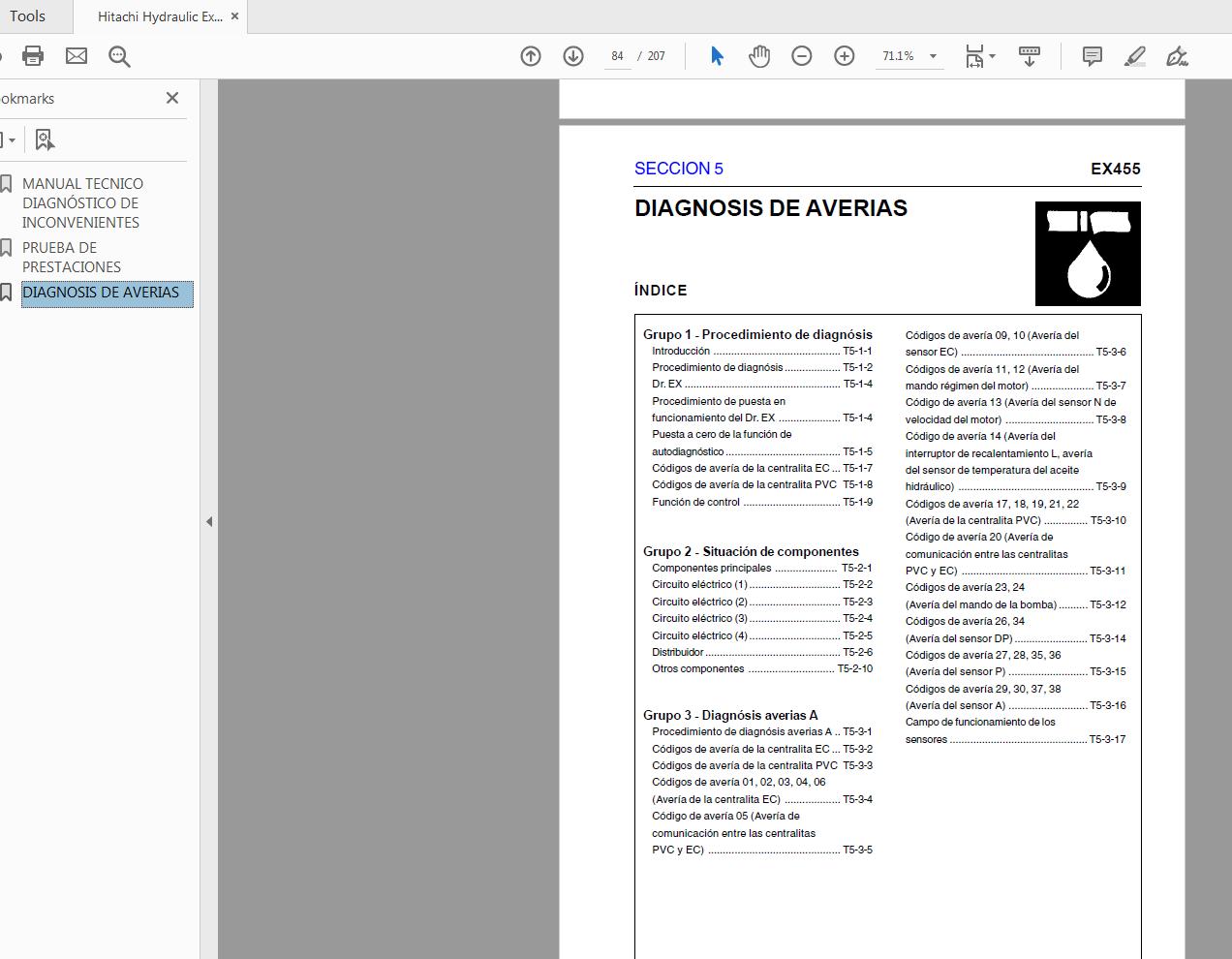 Hitachi Hydraulic Excavator EX455 Technical Manual Operational Princible ES 4