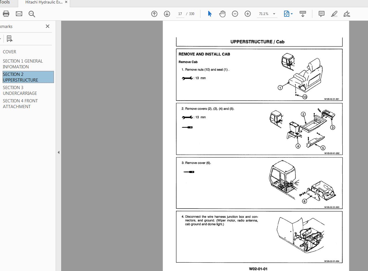 Hitachi Hydraulic Excavator EX550 EX550 3 Workshop Manual KM 116E 2