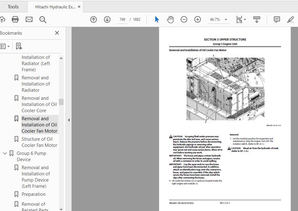 Hitachi Hydraulic Excavator EX5600 7B Workshop Manual WKGB91 EN 0020181003 3