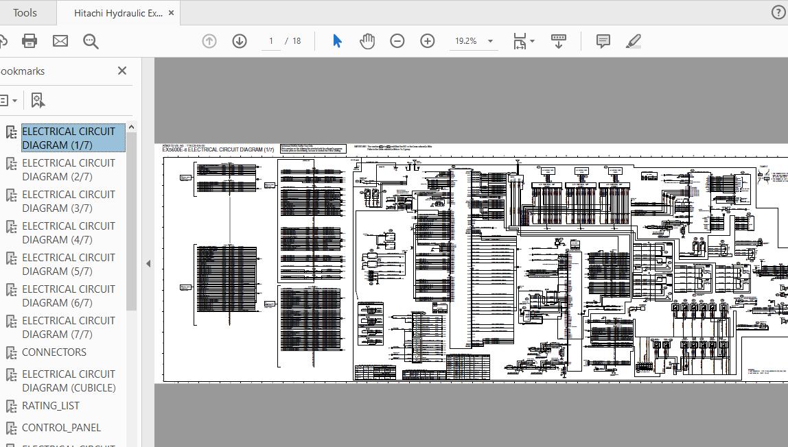 Hitachi Hydraulic Excavator EX5600E 6 Circuit Diagram TTKCB EN 00 1