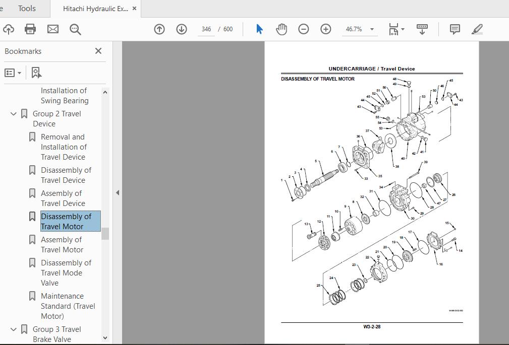 Hitachi Hydraulic Excavator EX8000 6 Workshop Manual W18P E 0020150427 3