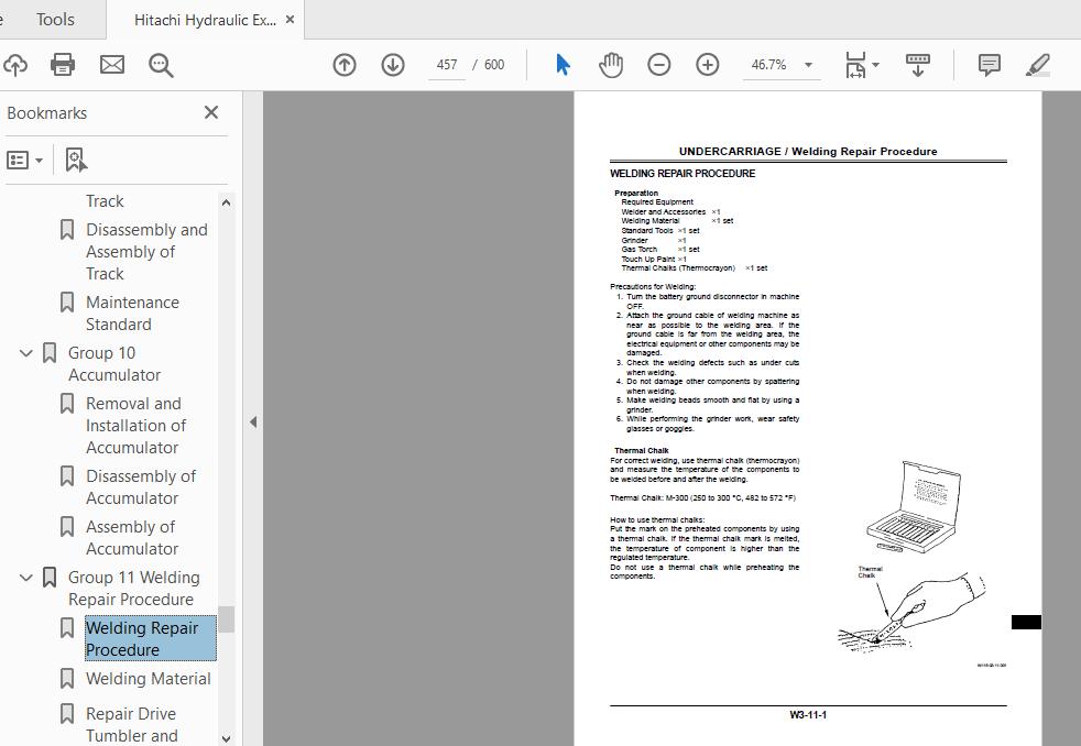 Hitachi Hydraulic Excavator EX8000 6 Workshop Manual W18P E 0020150427 4