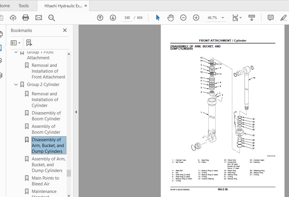 Hitachi Hydraulic Excavator EX8000 6 Workshop Manual W18P E 0020180809 4