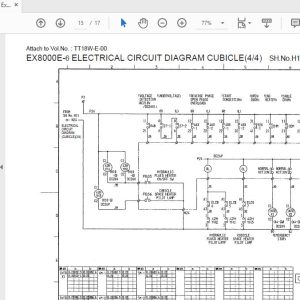 Hitachi Hydraulic Excavator EX8000E 6 Electrical Circuit Diagram TT18W E 00 4