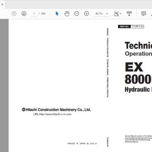 Hitachi Hydraulic Excavator EX8000E 6 Technical Manual TO18W E 00 1