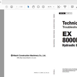 Hitachi Hydraulic Excavator EX8000E 6 Technical Manual TT18W E 00 1