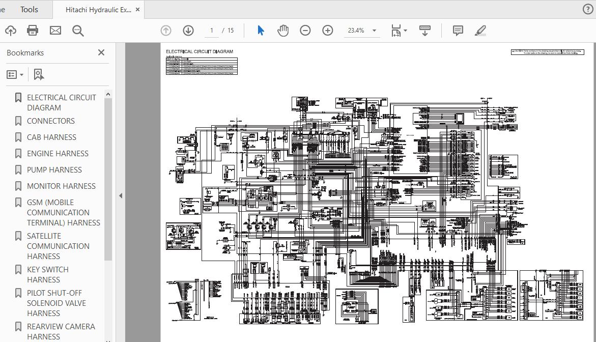 Hitachi Hydraulic Excavator Series ZX130 5A TTDAK90 EN 00 Circuit Diagram 1