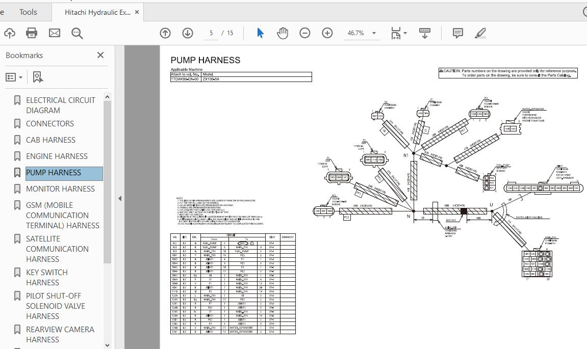 Hitachi Hydraulic Excavator Series ZX130 5A TTDAK90 EN 00 Circuit Diagram 2