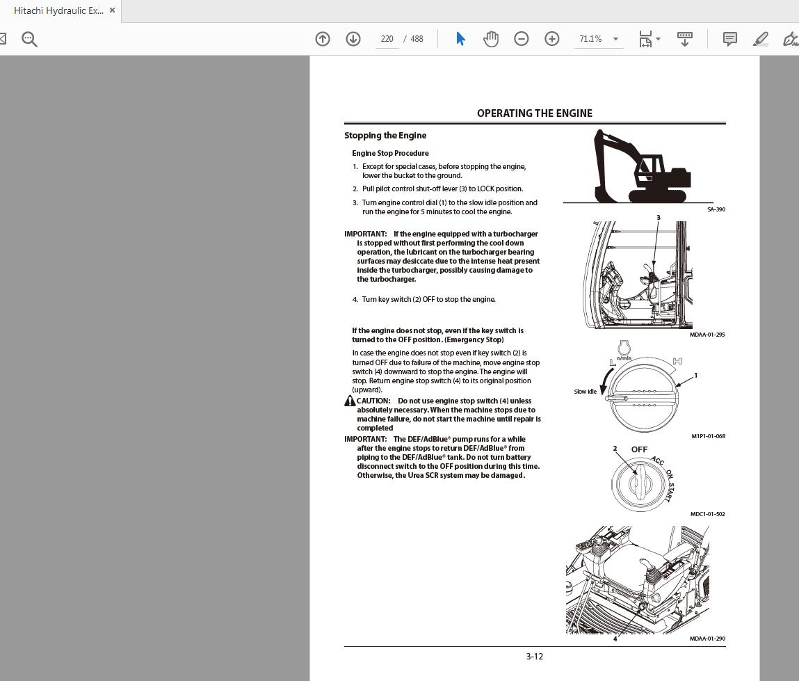 Hitachi Hydraulic Excavator ZX130 to 380 6N Series ENMDC1 NA3 3 Operators Manual 3