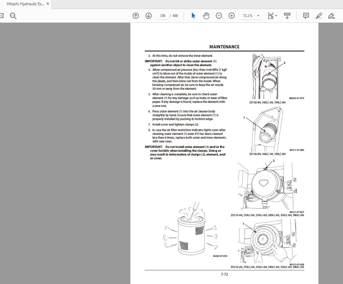 Hitachi Hydraulic Excavator ZX130 to 380 6N Series ENMDC1 NA3 3 Operators Manual 4