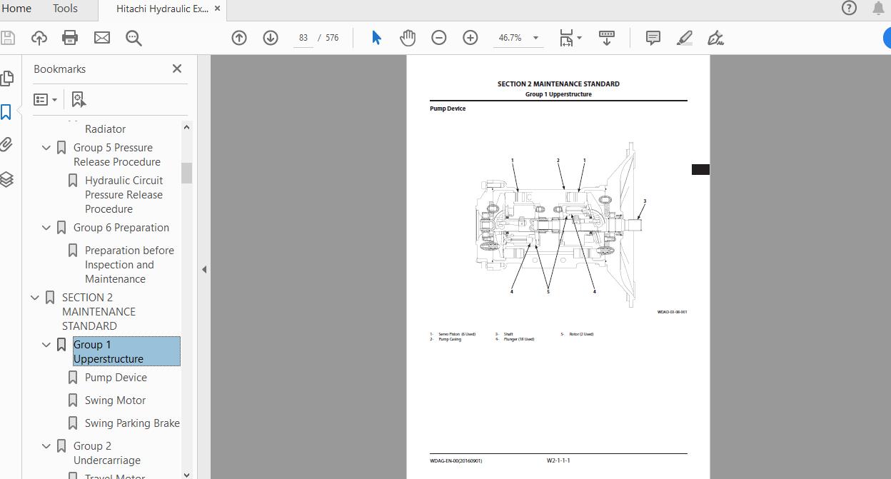 Hitachi Hydraulic Excavator ZX130 130K 5G WDAG EN 00 Workshop Manual20160901 2