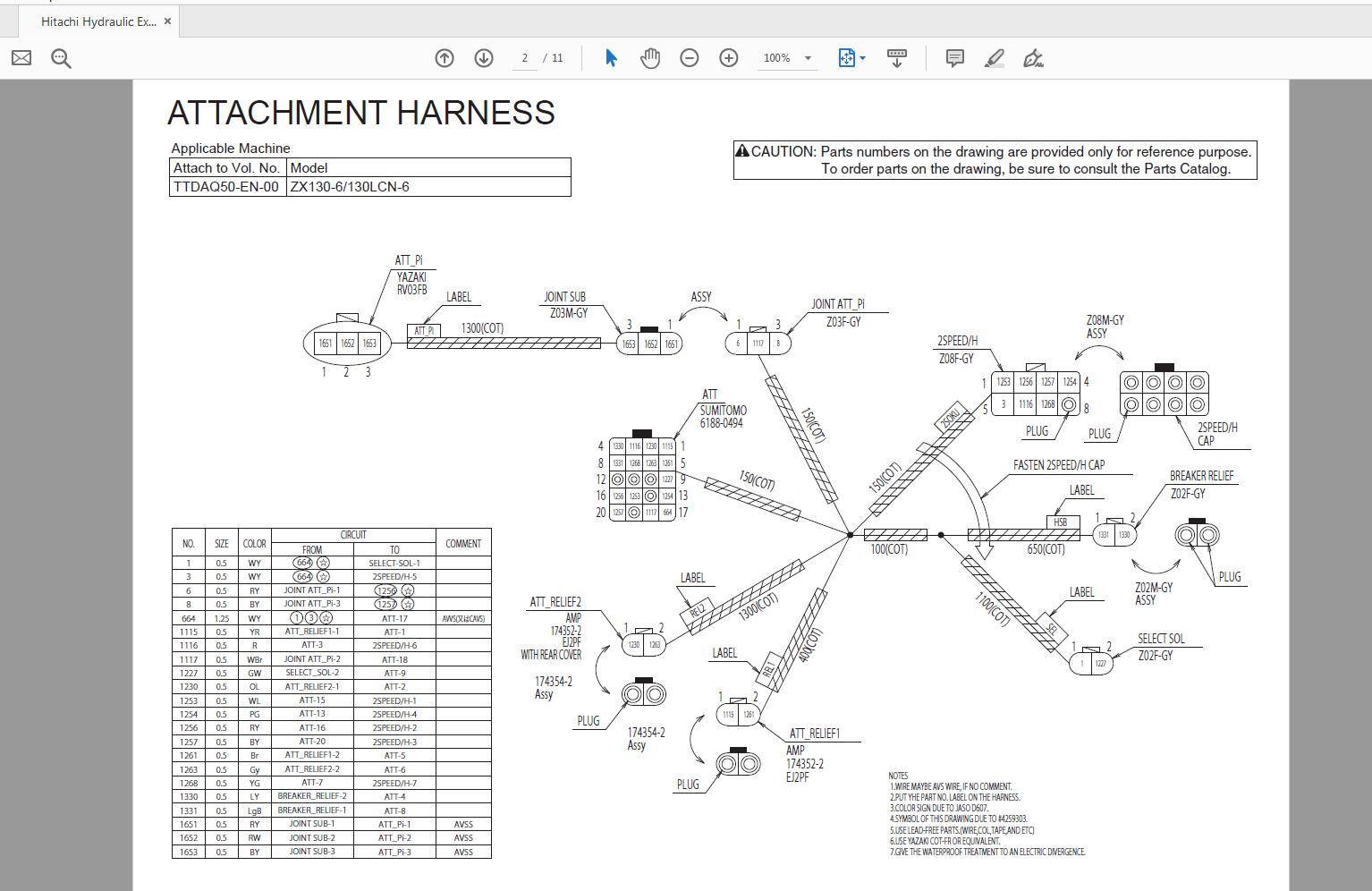 Hitachi Hydraulic Excavator ZX130 130LCN 6 Technical Workshop Manual Circuit Diagram 4