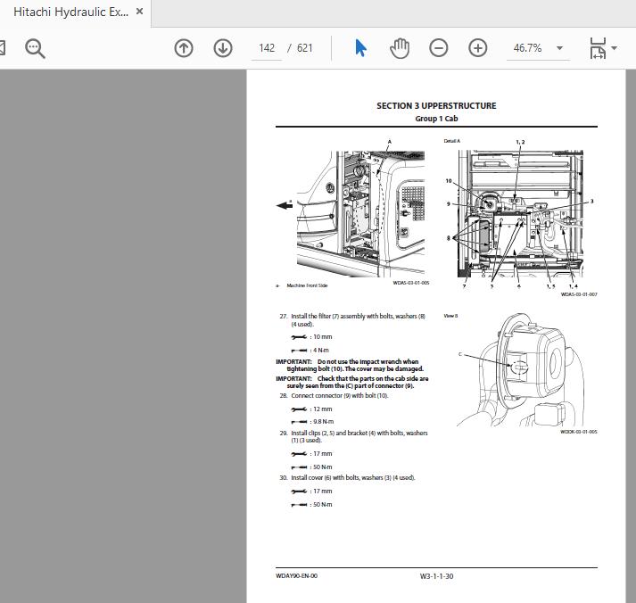 Hitachi Hydraulic Excavator ZX135US 5A WDAY90 EN 00 Workshop Manual 3