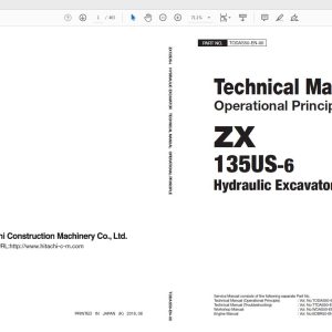 Hitachi Hydraulic Excavator ZX135US 6 Technical Workshop Manual Circuit Diagram 1