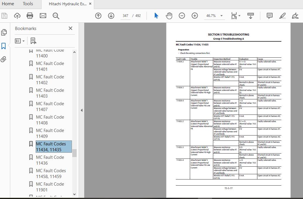 Hitachi Hydraulic Excavator ZX160LC 5B TTDBE EN 00 Technical Manual Troubleshooting 4