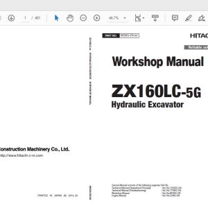 Hitachi Hydraulic Excavator ZX160LC 5G WDBG EN 00 Workshop Manual 1