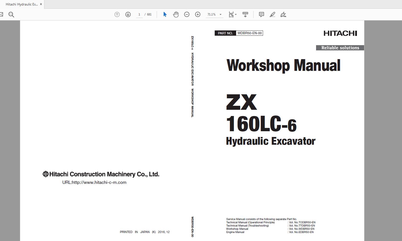 Hitachi Hydraulic Excavator ZX160LC 6 Technical Workshop Manual Circuit Diagram 5
