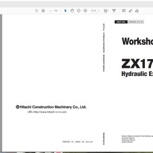 Hitachi Hydraulic Excavator ZX17U 19U 5A Technical Workshop Manual Circuit Diagram 1