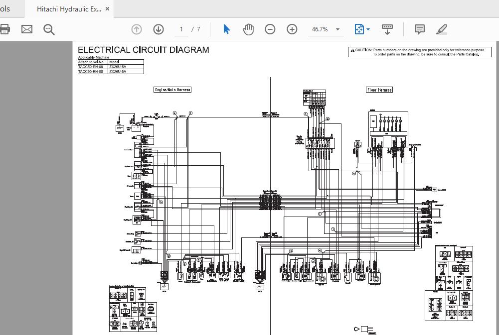 Hitachi Hydraulic Excavator ZX26U 5A TACC50 TACC90 EN 00 Circuit Diagram20171108 1