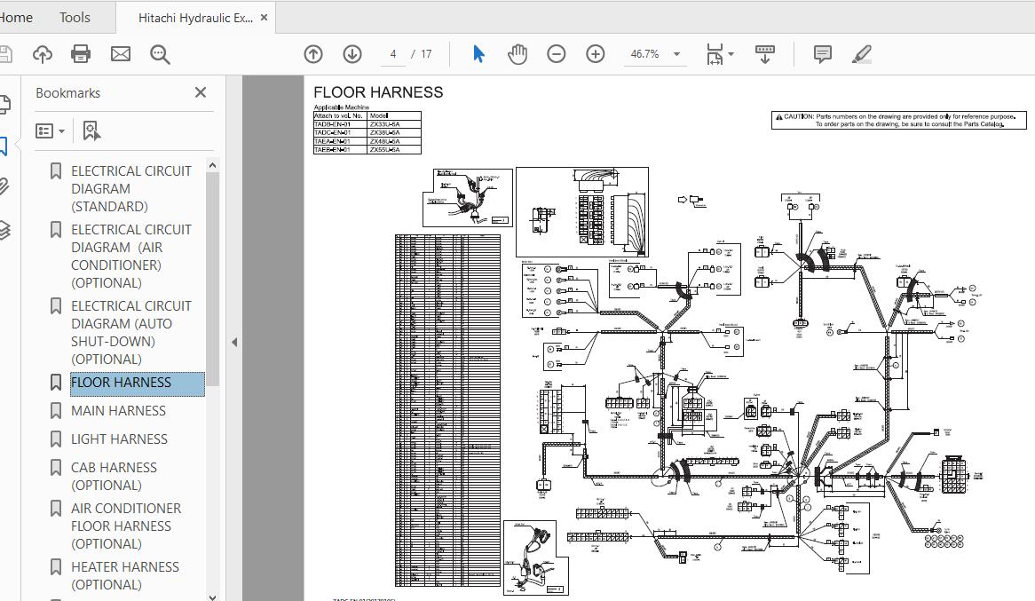 Hitachi Hydraulic Excavator ZX33U 38U TADC TADB EN 01 Circuit Diagram20170105 2