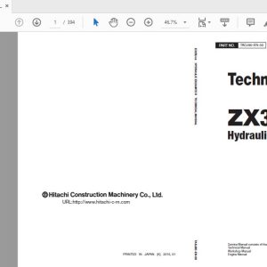Hitachi Hydraulic Excavator ZX35U 5B TADJ90 EN 00 Technical Manual 1 1