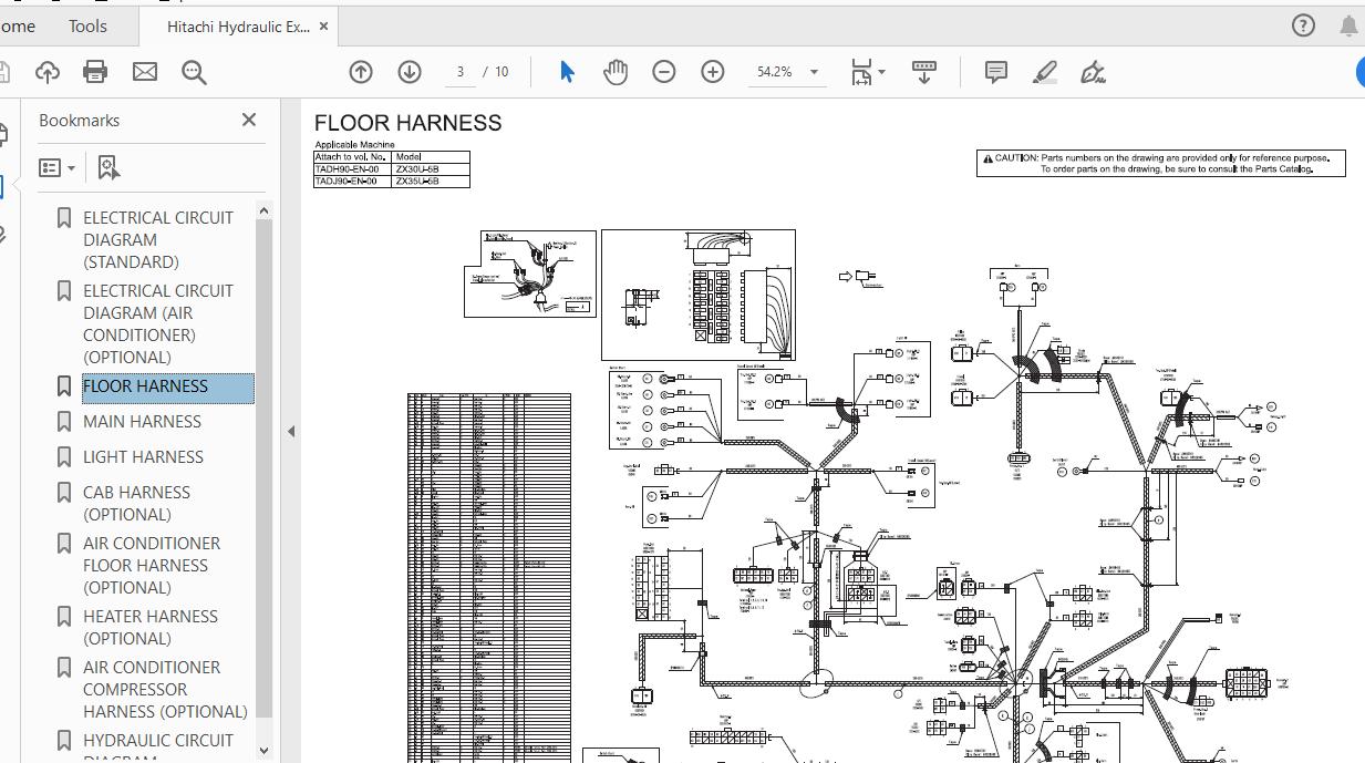 Hitachi Hydraulic Excavator ZX35U 5B TADJ90 EN 00 Circuit Diagram 2