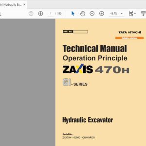 Hitachi Hydraulic Excavator ZX470H GI Series Technical Manual OP 1