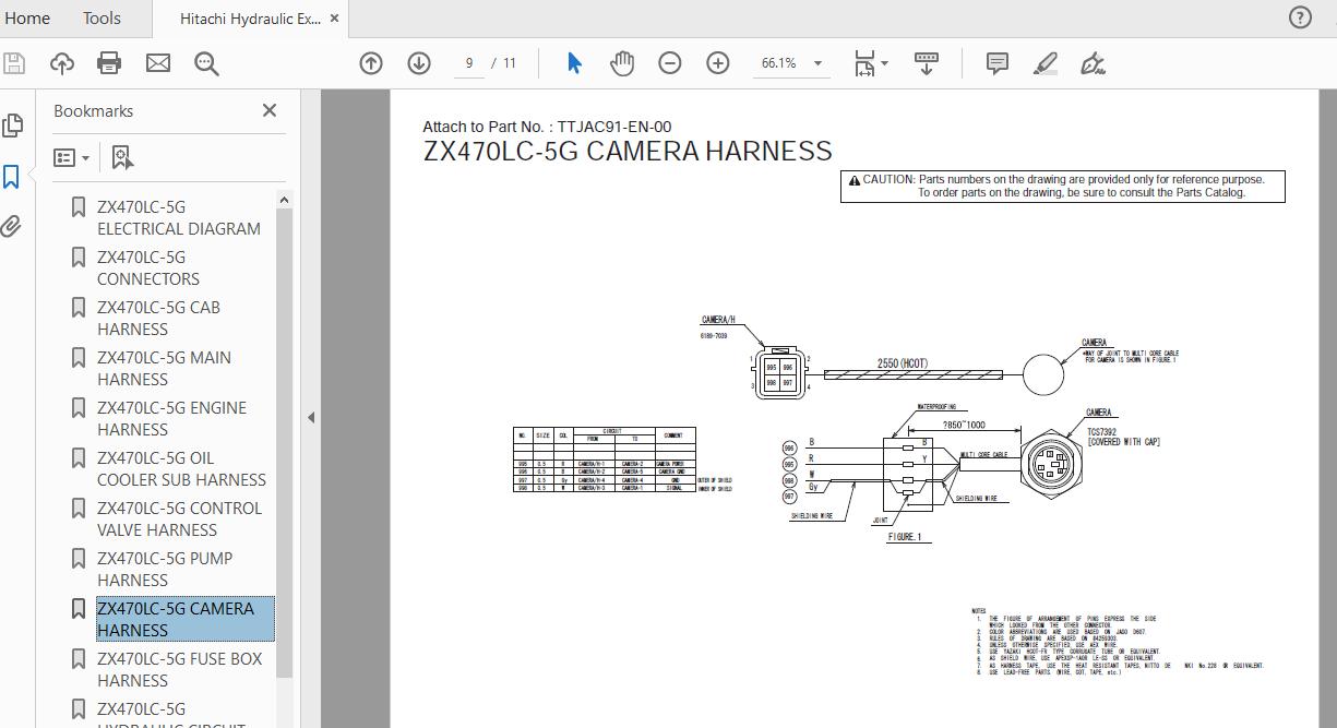 Hitachi Hydraulic Excavator ZX470LC 5G TTJAC91 EN 00 Electrical Diagram 4