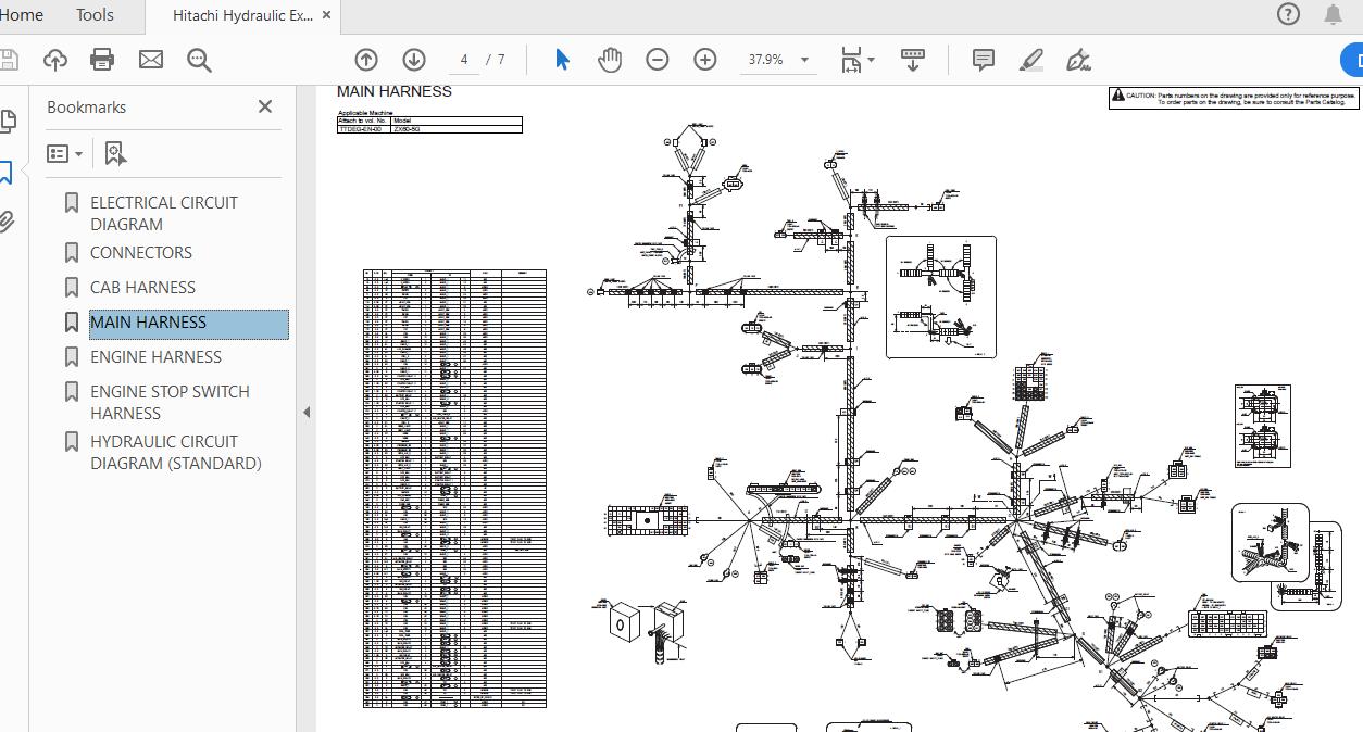 Hitachi Hydraulic Excavator ZX60 5G TTDEG EN 00 Circuit Diagram 3