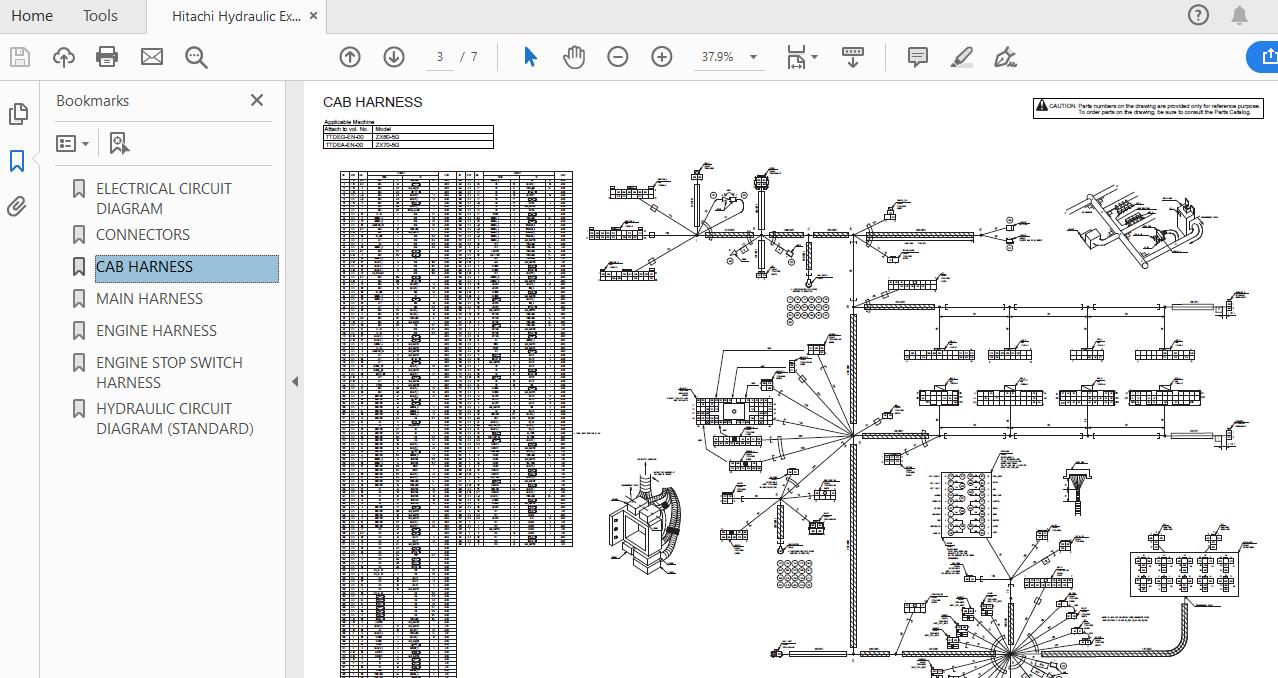 Hitachi Hydraulic Excavator ZX60 5G TTDEG EN 00 Electrical Circuit Diagram 2