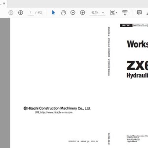 Hitachi Hydraulic Excavator ZX65USB 5B WAFD90 EN 00 Workshop Manual 1