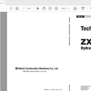 Hitachi Hydraulic Excavator ZX68USR 5A TAFAJ0 EN 00 Technical Manual20150413 1
