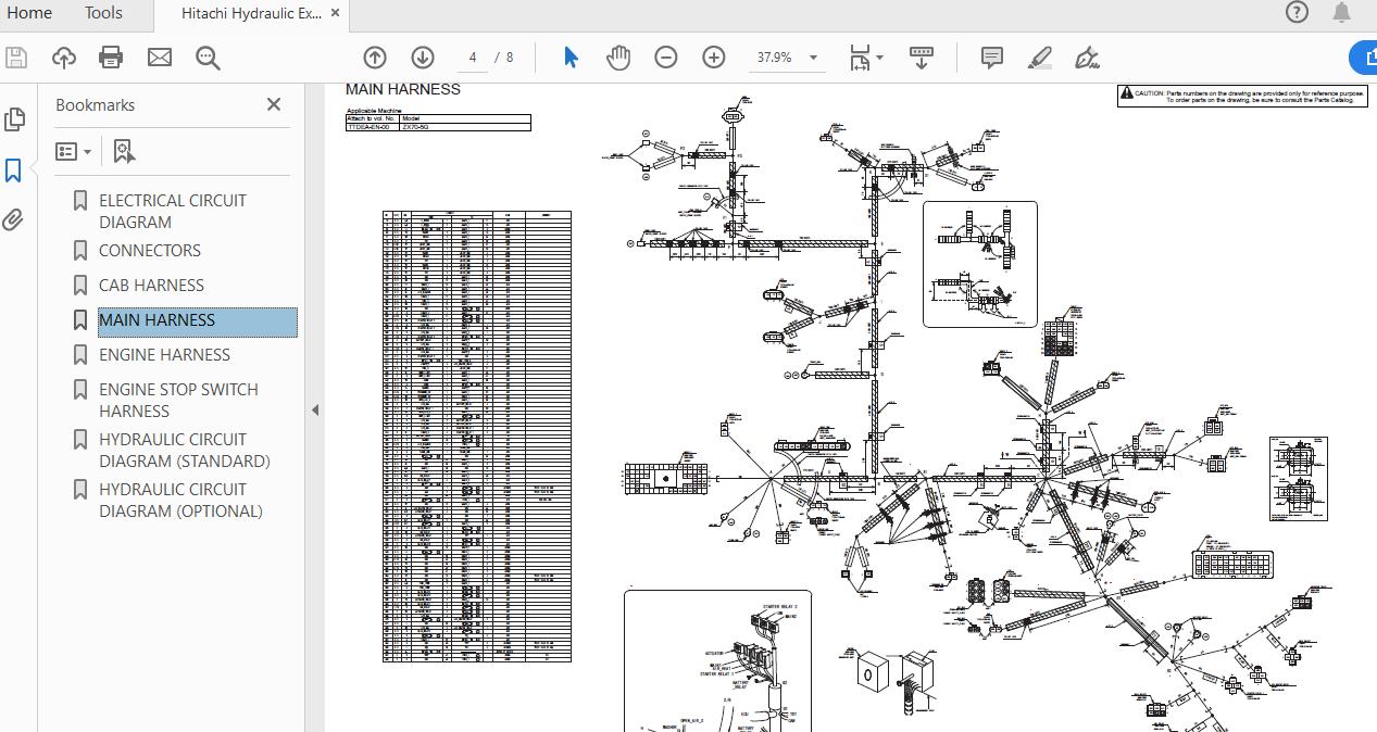 Hitachi Hydraulic Excavator ZX70 5G TTDEA EN 01 Circuit Diagram 3