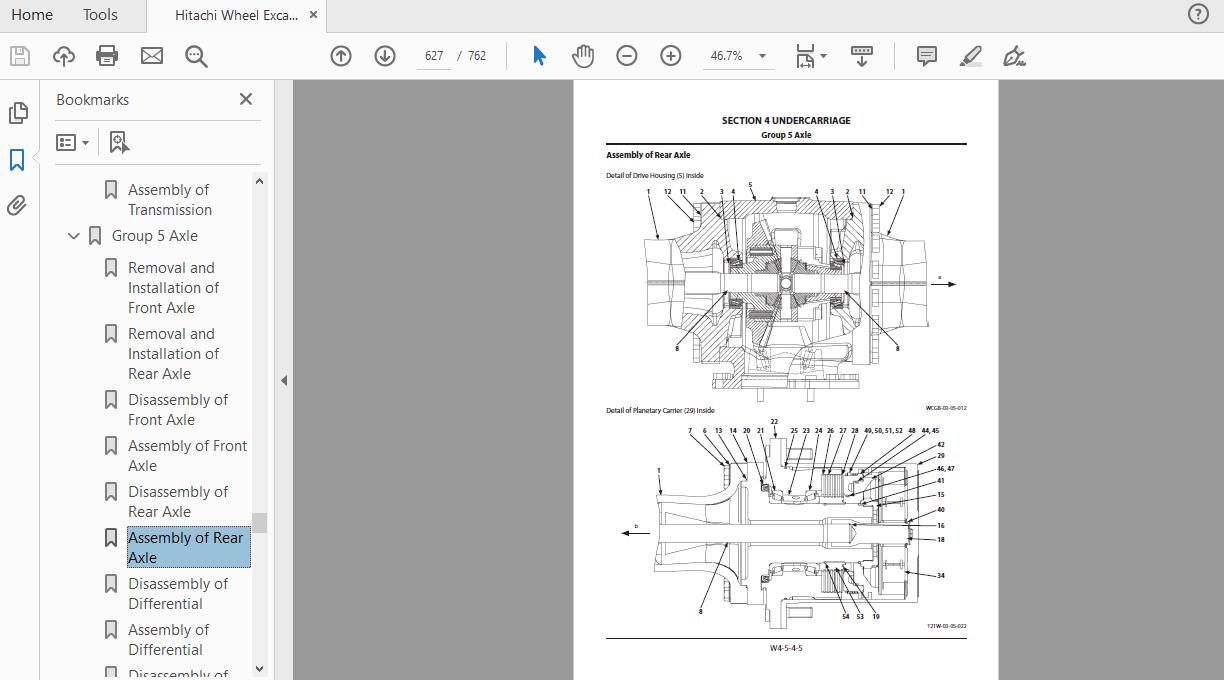 Hitachi Wheel Excavator ZX140W 5B WLAA EN 00 Workshop Manual 4