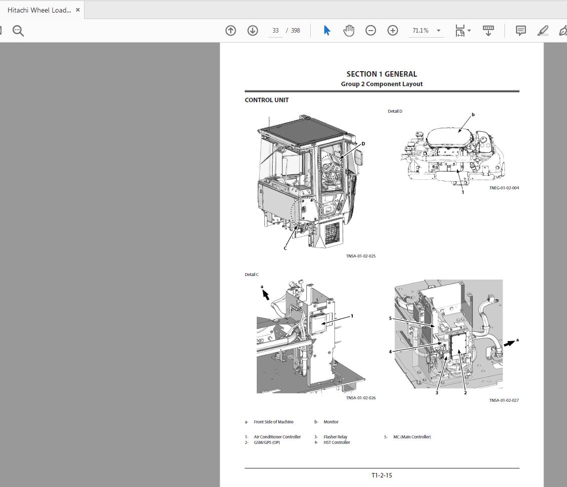 Hitachi Wheel Loader ZW 120 6 Technical Workshop Manual Circuit Diagram 2
