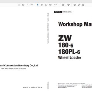 Hitachi Wheel Loader ZW 180 180PL 6 Technical Workshop Manual Circuit Diagram 1