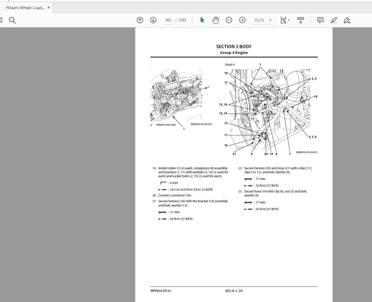 Hitachi Wheel Loader ZW 180 180PL 6 Technical Workshop Manual Circuit Diagram 2