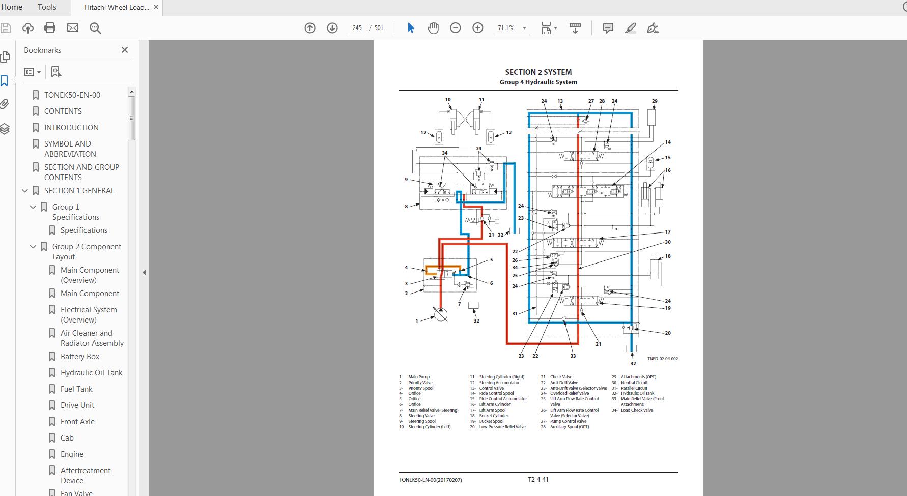 Hitachi Wheel Loader ZW 220 6 Technical Workshop Manual Circuit Diagram 2