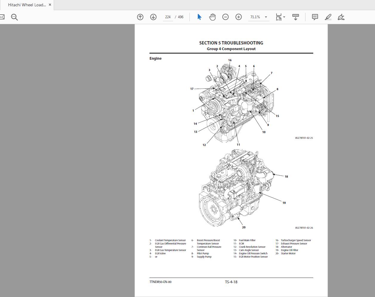 Hitachi Wheel Loader ZW 250 6 Technical Workshop Manual Circuit Diagram 4