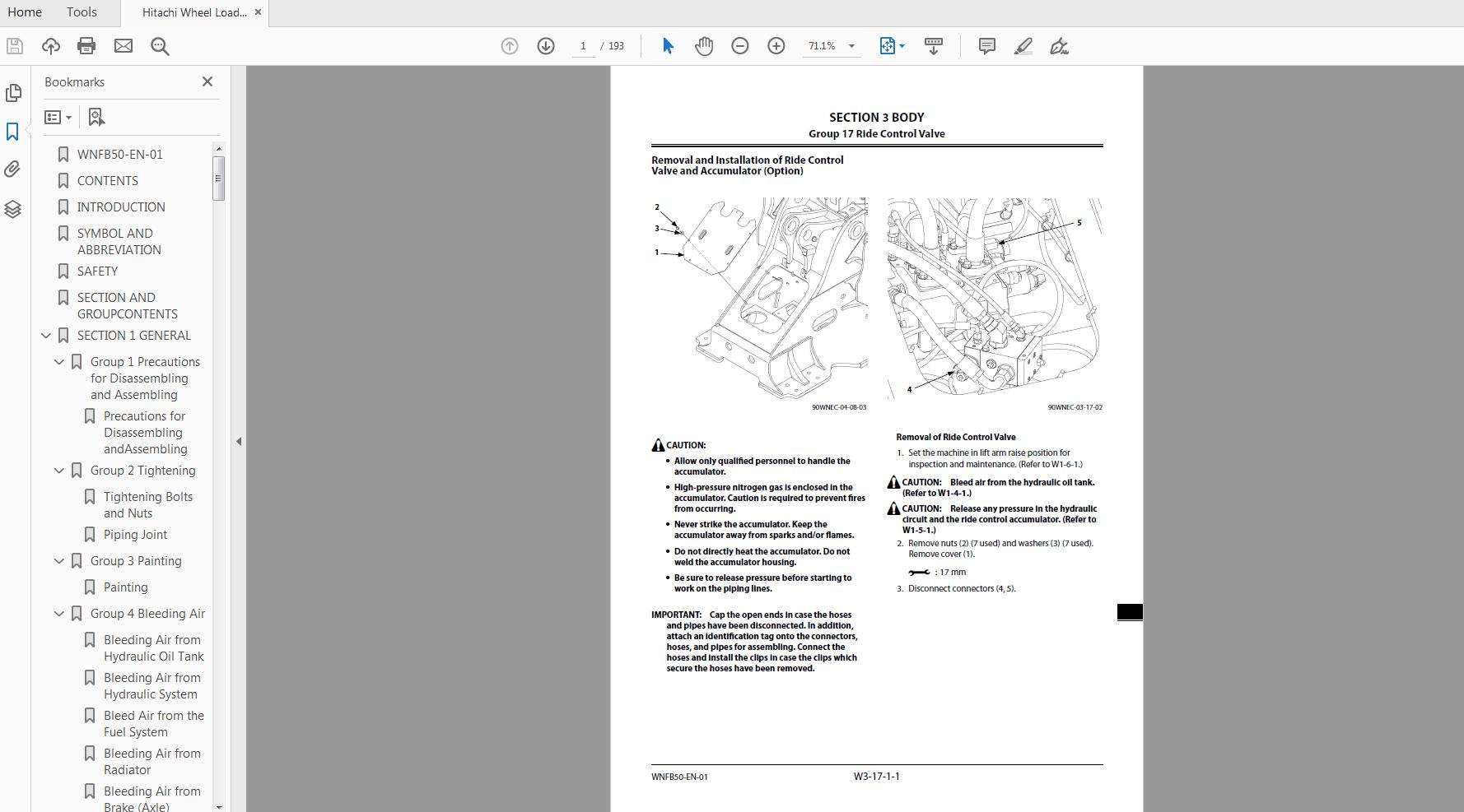 Hitachi Wheel Loader ZW 310 6 Technical Workshop Manual Circuit Diagram 2