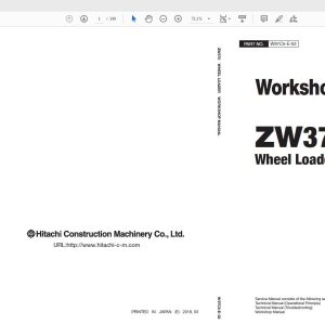 Hitachi Wheel Loader ZW 370 6 Technical Workshop Manual Circuit Diagram 1