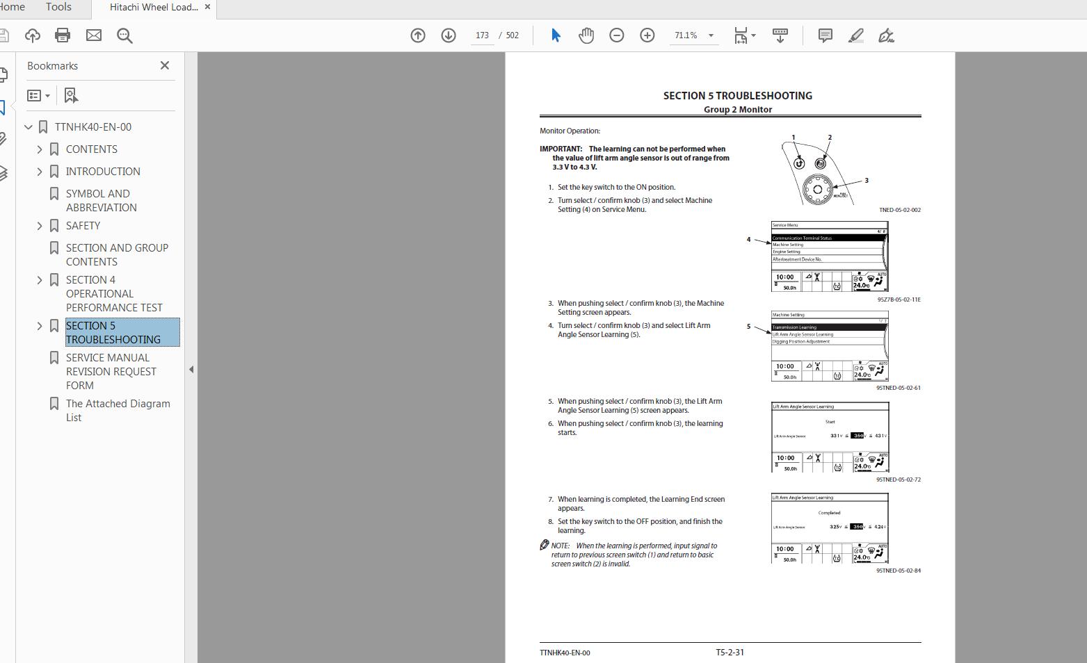 Hitachi Wheel Loader ZW 550 6 Technical Workshop Manual Circuit Diagram 3