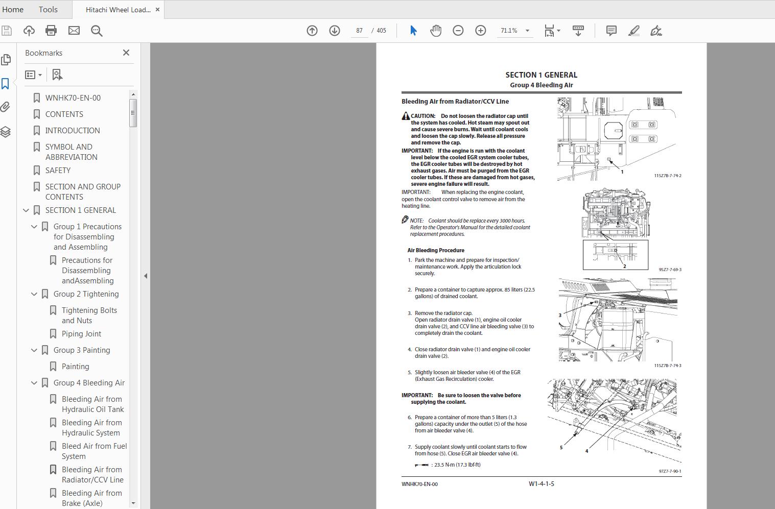 Hitachi Wheel Loader ZW 550 6 Technical Workshop Manual Circuit Diagram 5